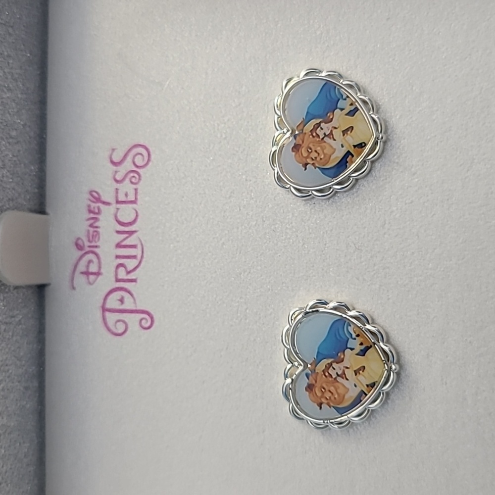 Disney's Beauty and the Beast Fine Silver Plated Earrings